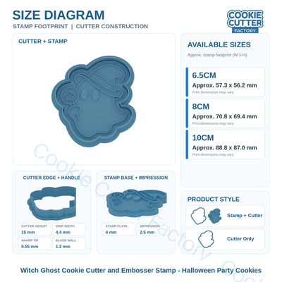 Witch Ghost Cookie Cutter and Embosser Stamp - Halloween Party Cookies | CCF_APPROVED_MEDIA_V1:3:084f058c49f8f6b46ed784805c050ede8ea6c37770991a8fb9f9f8309fda8d83
