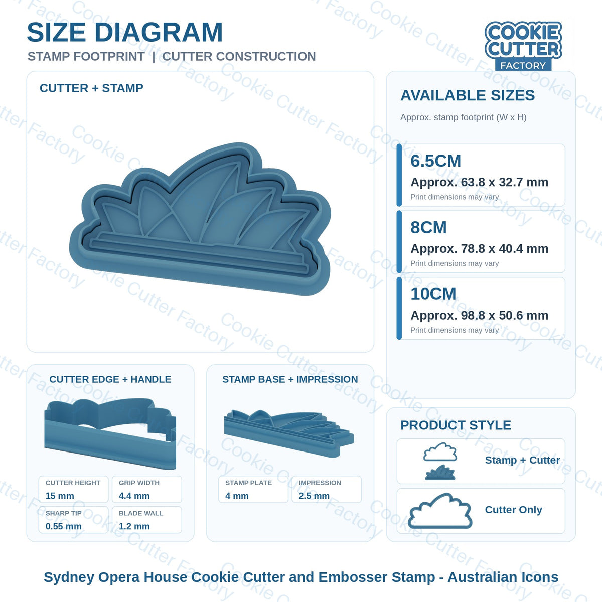 Sydney Opera House Cookie Cutter and Embosser Stamp - Australian Icons | CCF_APPROVED_MEDIA_V1:3:10e3752636ad9f1ba1631d467c985a55c637f82d67db7f3abfbc6d09063131e0