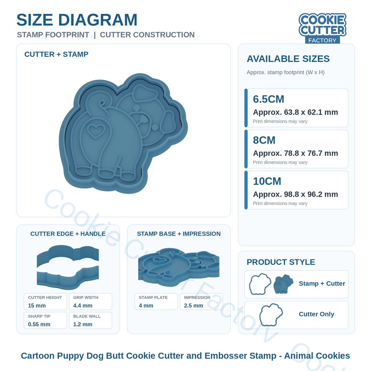 Cartoon Puppy Dog Butt Cookie Cutter and Embosser Stamp - Animal Cookies | CCF_APPROVED_MEDIA_V1:3:a74f43abf1b0905ab44ea1d6a55d858570153e5730bcde91178fa255741a1271