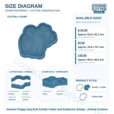 Cartoon Puppy Dog Butt Cookie Cutter and Embosser Stamp - Animal Cookies | CCF_APPROVED_MEDIA_V1:3:a74f43abf1b0905ab44ea1d6a55d858570153e5730bcde91178fa255741a1271