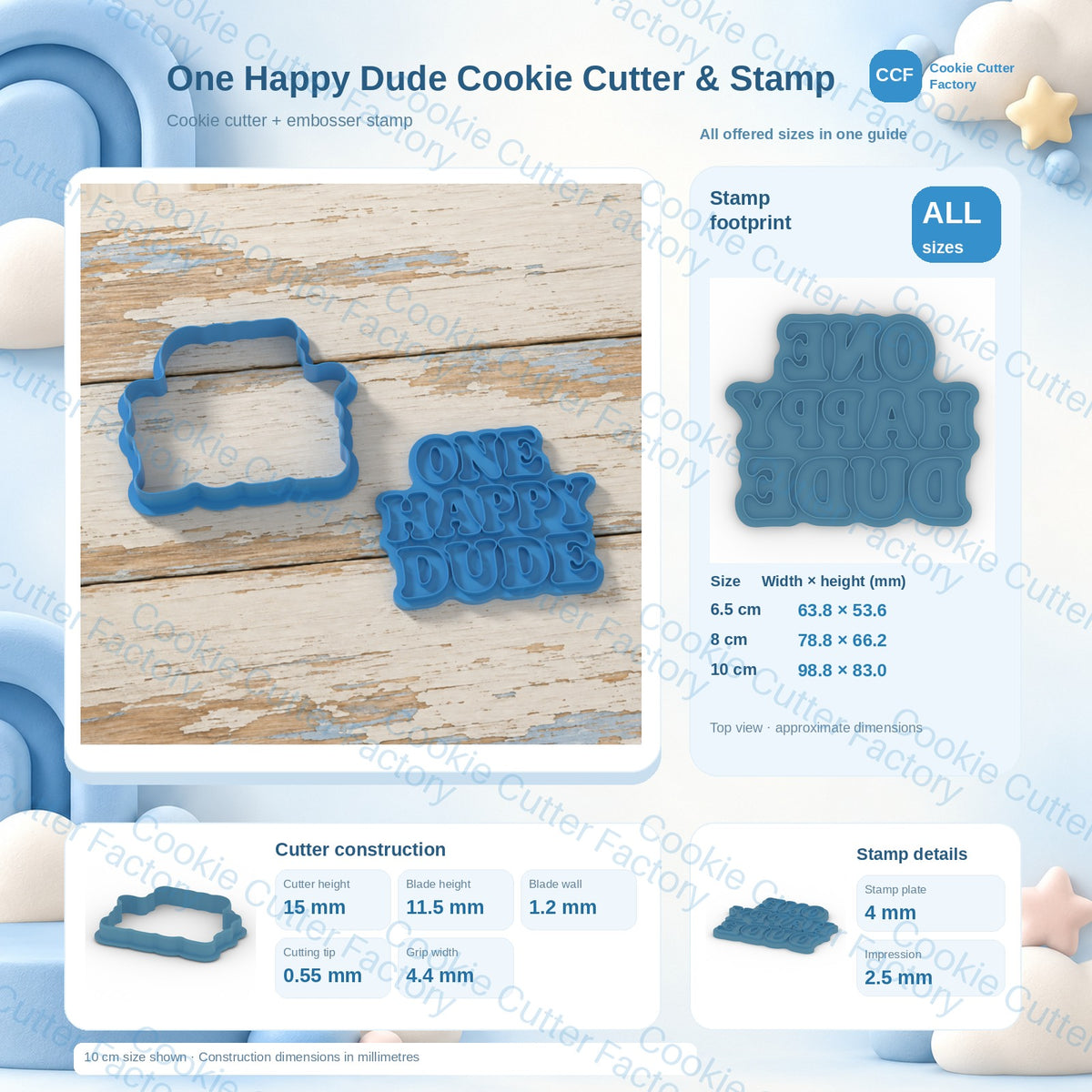 One Happy Dude Cookie Cutter & Stamp | CCF_APPROVED_MEDIA_V1:3:4547276edd86feb1c8f4f07731090cb3abdb451aeb0dfe534bcba84de0a4c996