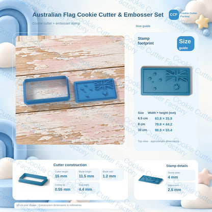 Australian Flag Cookie Cutter & Embosser Set | CCF_APPROVED_MEDIA_V1:3:219581f9a120d796aef69746bb096713f2ca581048b6ad6a22d1769e818df81b