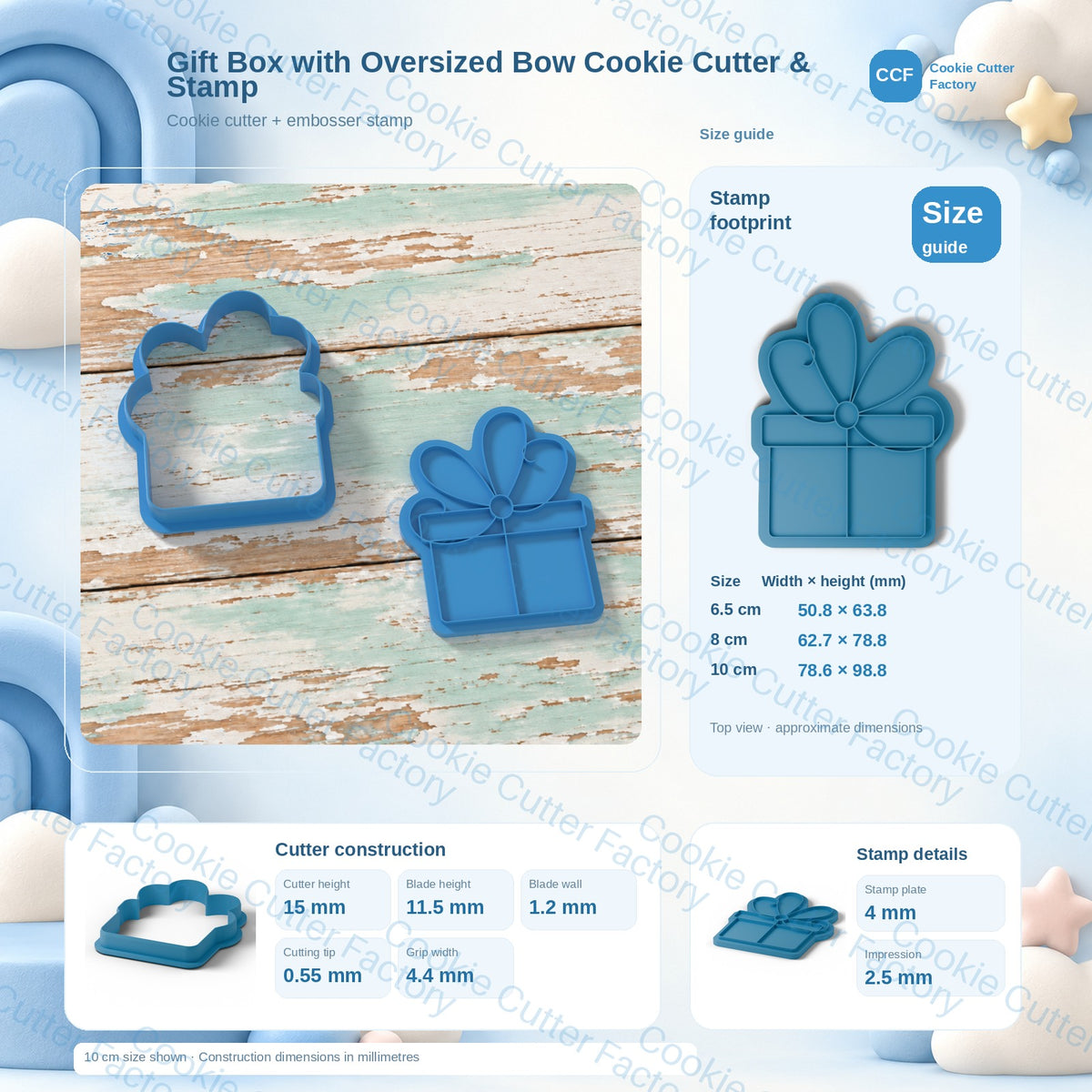 Gift Box with Oversized Bow Cookie Cutter & Stamp | CCF_APPROVED_MEDIA_V1:3:5af60661b0844327fd3f5b4c4bee80a438e7b32d03112957d9411c5cfa956262