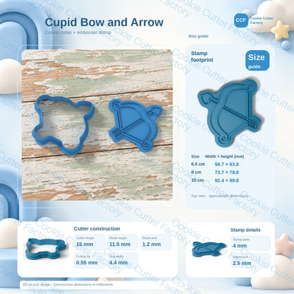 Cupid Bow with Feathered Arrow Cookie Cutter and Embosser Stamp | CCF_APPROVED_MEDIA_V1:3:ad974bedbf7b74742d49481572c5be36dfbbe50c5b10ad0f443ccf890943a6b2