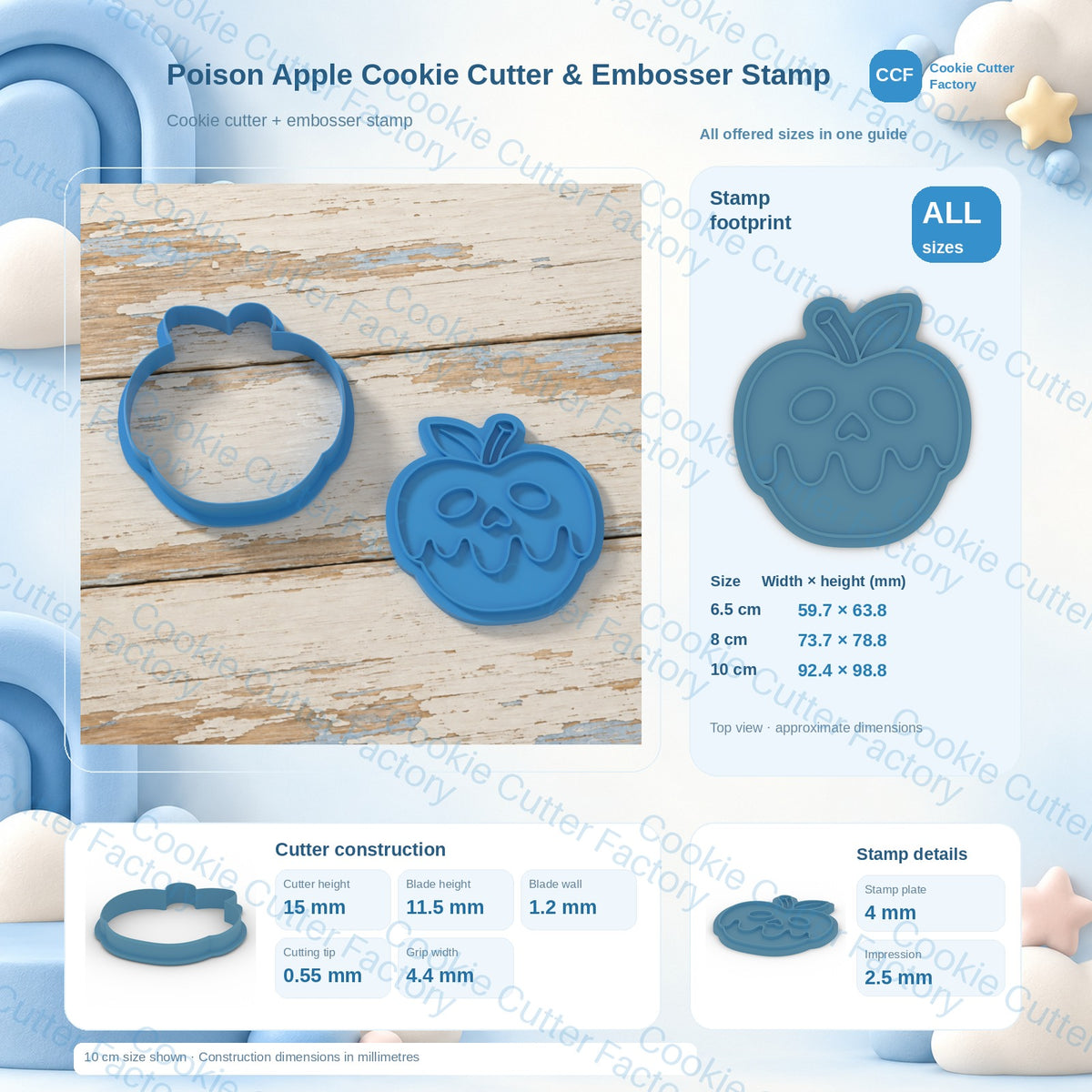 Poison Apple Cookie Cutter & Embosser Stamp | CCF_APPROVED_MEDIA_V1:3:6476fe9b5edd6916c85878d0b329e4c6040b7986b7680a42235609d357cab12a