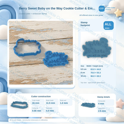 Berry Sweet Baby on the Way Cookie Cutter & Embosser Stamp — All Sizes STL ZIP Download | CCF_APPROVED_MEDIA_V1:3:9a97c64f4b89ef95f5856a6629b7a3ac00f8233df7a75f4a578037bb1b47ef56
