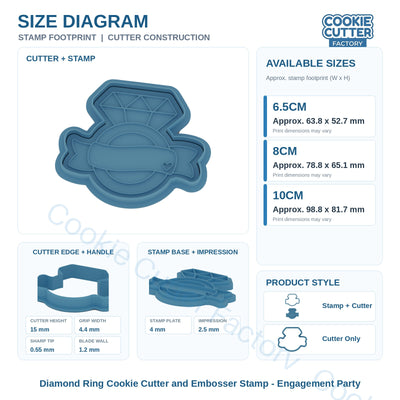 Diamond Ring Cookie Cutter and Embosser Stamp - Engagement Party | CCF_APPROVED_MEDIA_V1:3:f47b70bcc6c50a511685d82658b68d54ca544d7e72d203c7f78c0dd0d6e4f49c