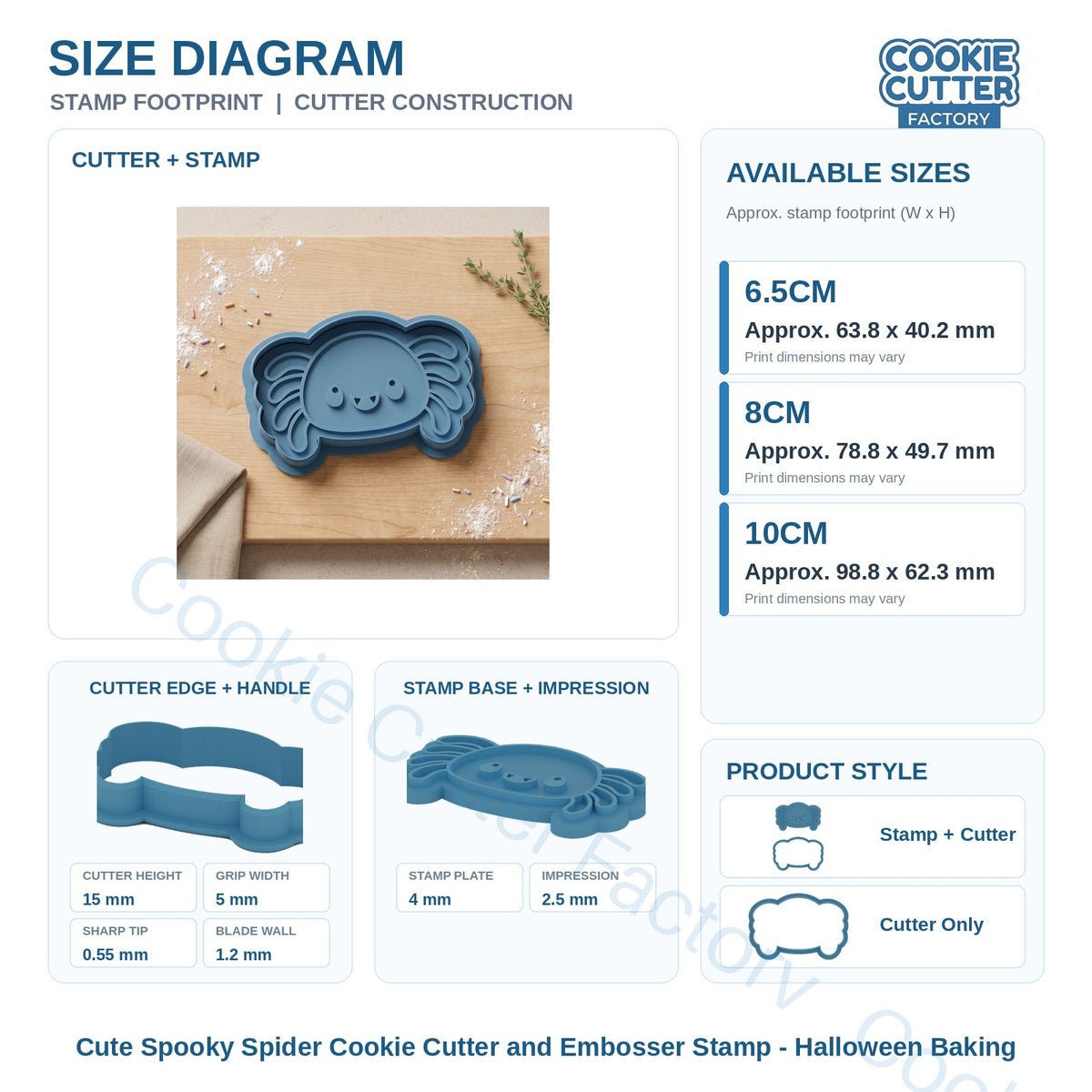 Cute Spooky Spider Cookie Cutter and Embosser Stamp - Halloween Baking | CCF_APPROVED_MEDIA_V1:3:d72e57d6fe2020904bf916a44292b0ccc7a4bd5005c0be449f3f283f0cfb9cb0