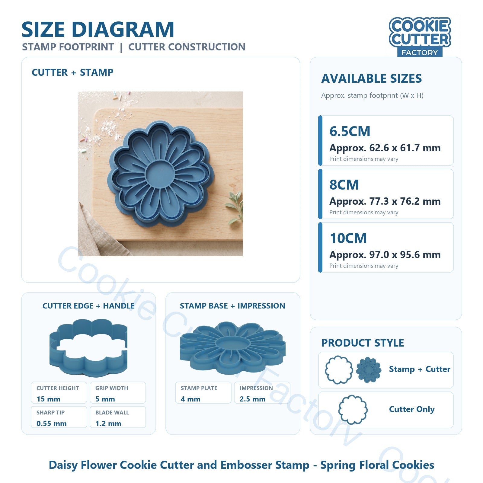 Daisy Flower Cookie Cutter and Embosser Stamp - Spring Floral Cookies | CCF_APPROVED_MEDIA_V1:4:37cd61db1c924a3ba2e3c63dbf43275674060911132c561651fe410b4fb265ec