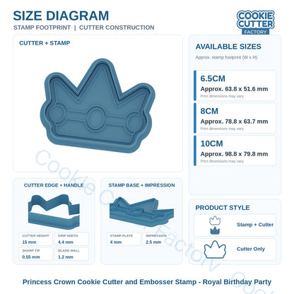 Royal Crown Cookie Cutter and Embosser Stamp - Royal Birthday Party | CCF_APPROVED_MEDIA_V1:3:650ec19cf2a3e47bf002d8086aa3bc5d5fb77a4ed6844f7716a476ac0c60813a