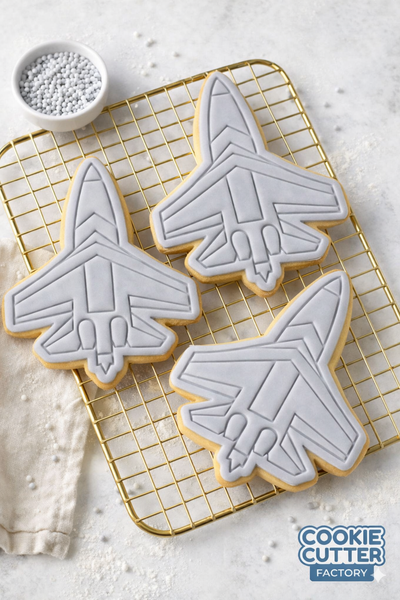 Fighter Jet Cookie Cutter and Embosser Set – Military Aviation Series