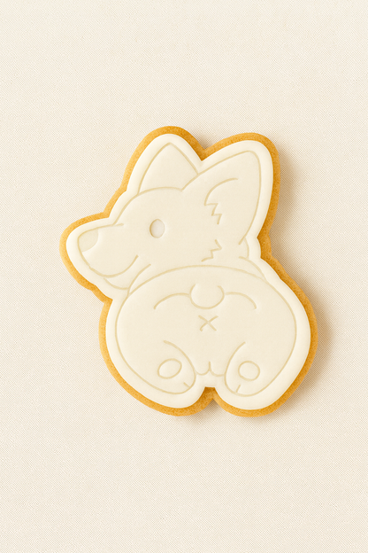 Corgi Dog Butt Cookie Cutter & Embosser Animal Biscuit Stamp