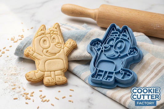 Bingo Cookie Cutter & Embosser – Bluey Character Kids TV Theme Biscuit Stamp