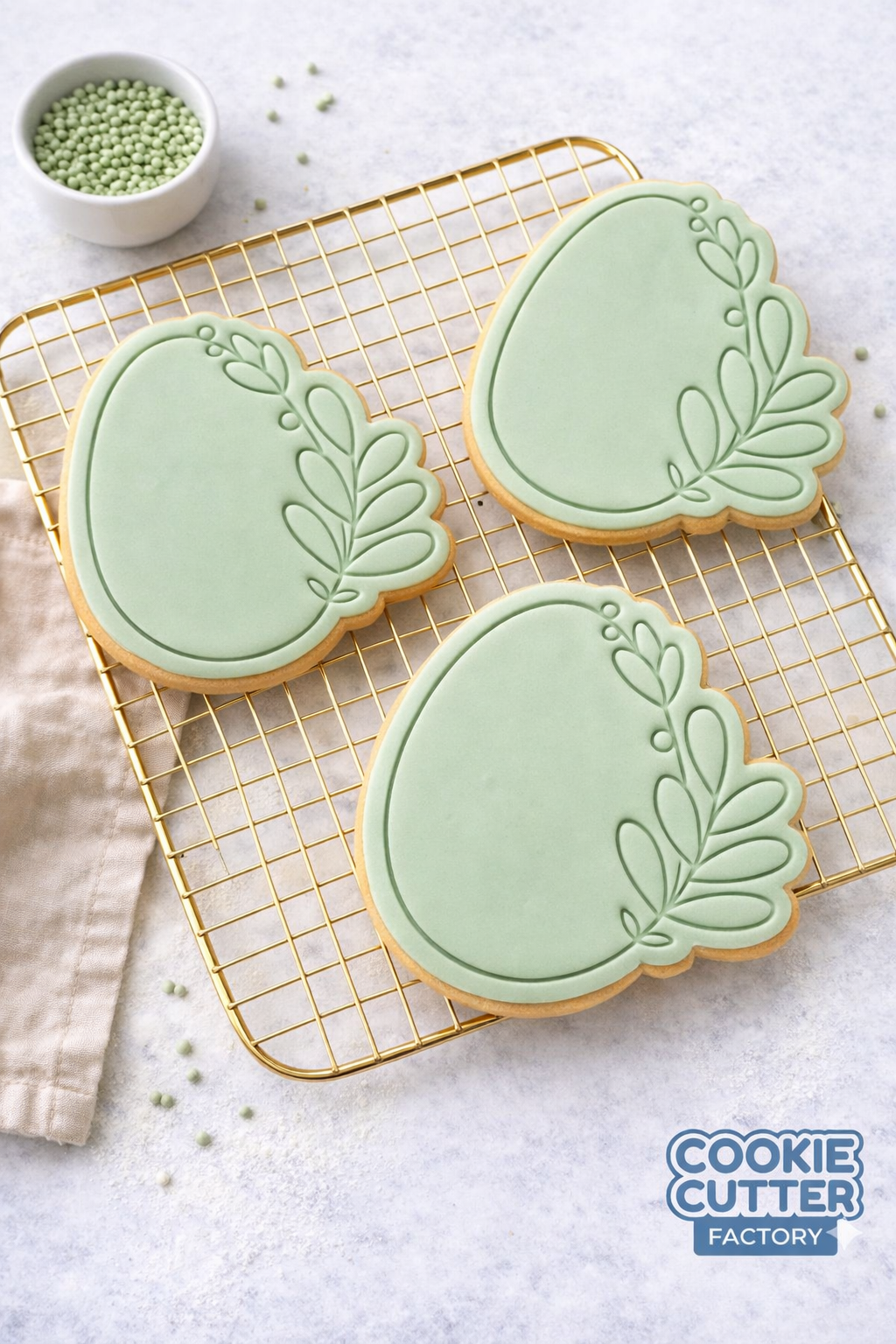 Floral Easter Egg Cookie Cutter and Embosser Set – Holiday Collection