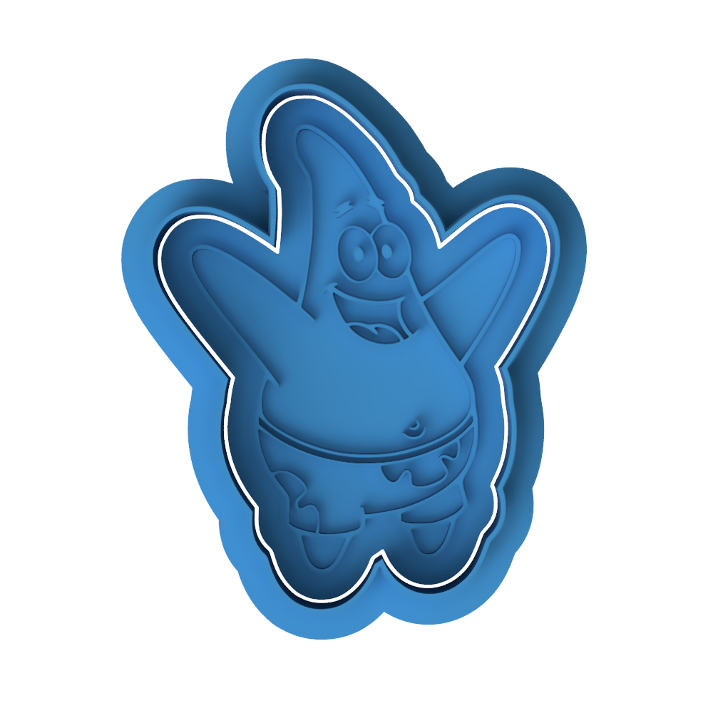 Patrick Star Cookie Cutter and Embosser Set - Under the Sea Birthday Party Decor