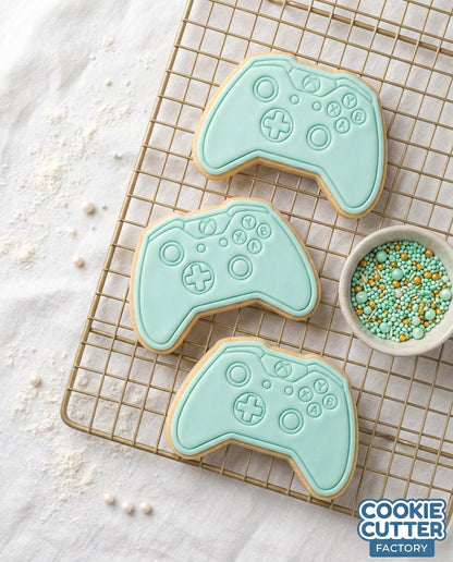 Video Game Controller Cookie Cutter and Embosser Set – Gamer Birthday Baking Tool