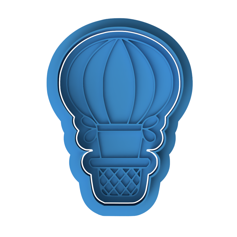 Hot Air Balloon Cookie Cutter and Embosser Stamp Set | Travel, Adventure, Baby Shower