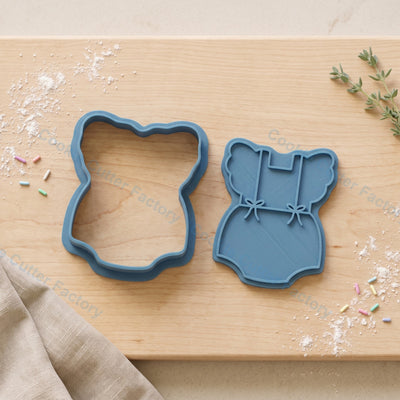 Baby Romper Cookie Cutter and Embosser Stamp - Baby Shower Cookies