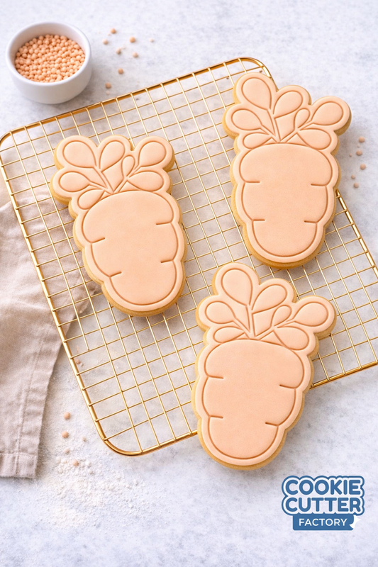 Stylized Easter Carrot Cookie Cutter and Embosser Set – Easter Collection