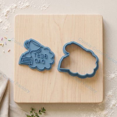 Best Dad Trophy Cookie Cutter & Embosser Stamp – Father’s Day Cookie Cutter