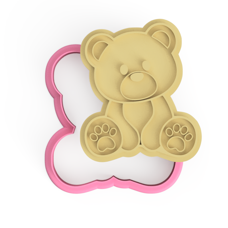 Teddy Bear V2 Cookie Cutter and Stamp Embosser