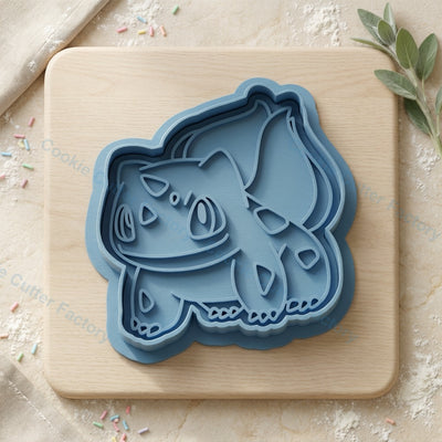 Bulbasaur Cookie Cutter and Embosser Stamp - Pokémon Party Cookies