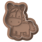 Horse Cookie Cutter & Embosser – Farm Animal Biscuit Stamp