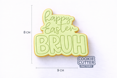 Happy Easter Bruh Cookie Cutter and Embosser Set – Funny Easter Collection