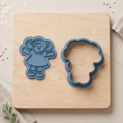 Cabbage Patch Doll Cookie Cutter and Embosser Stamp - Kids Party Cookies