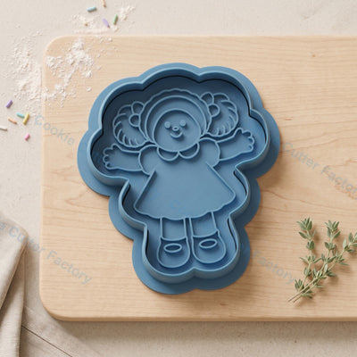 Cabbage Patch Doll Cookie Cutter and Embosser Stamp - Kids Party Cookies