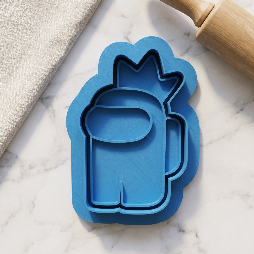 Space Crew Cookie Cutter and Embosser Stamp Set Gaming Kids TV