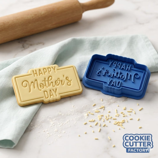 Happy Mother's Day Plaque Mother's Day Cookie Cutter and Embosser Set