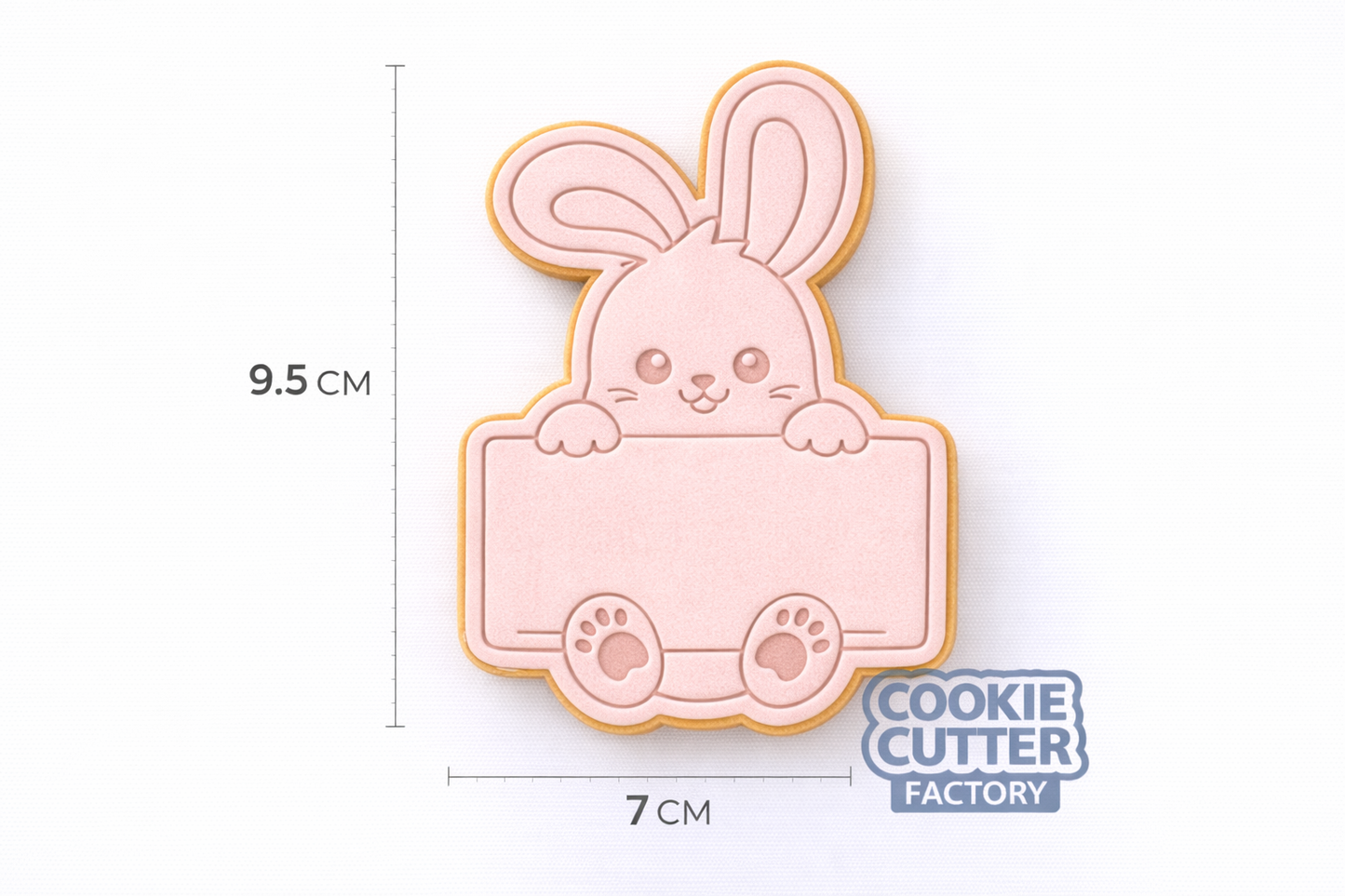 Easter Bunny with Plaque Cookie Cutter and Embosser Set – Easter Collection