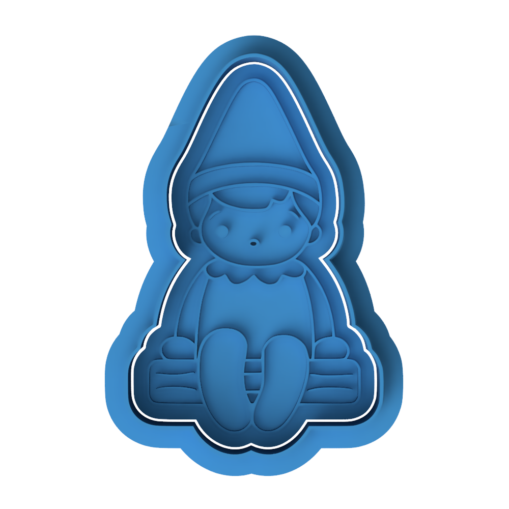 Elf Cookie Cutter and Embosser Stamp Set | Christmas Tradition, Holiday