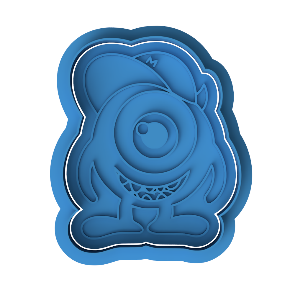 Monsters Inc Mike Wazowski Cookie Cutter & Embosser Stamp