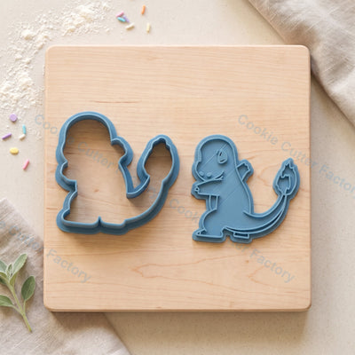 Charmander Pokémon Cookie Cutter and Embosser Stamp - Anime Party Cookies
