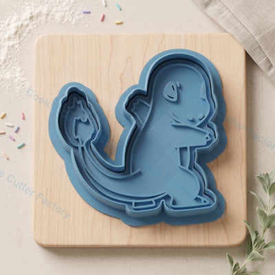 Charmander Pokémon Cookie Cutter and Embosser Stamp - Anime Party Cookies