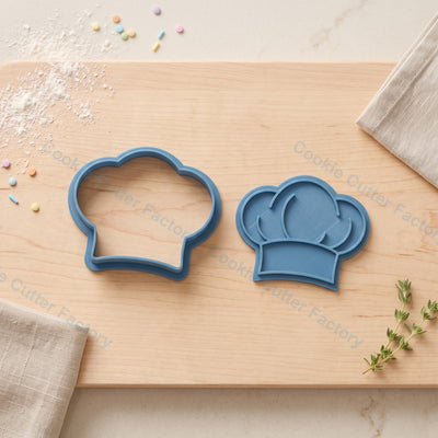 Chef Hat Cookie Cutter and Embosser Stamp - Baking Party Cookies
