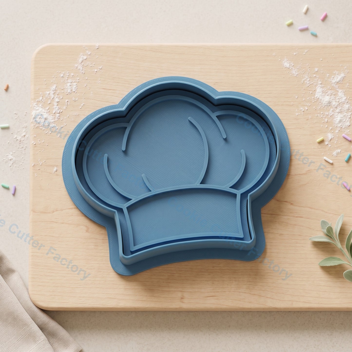 Chef Hat Cookie Cutter and Embosser Stamp - Baking Party Cookies