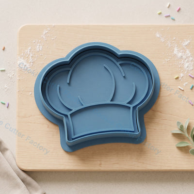 Chef Hat Cookie Cutter and Embosser Stamp - Baking Party Cookies