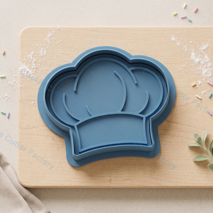 Chef Hat Cookie Cutter and Embosser Stamp - Baking Party Cookies