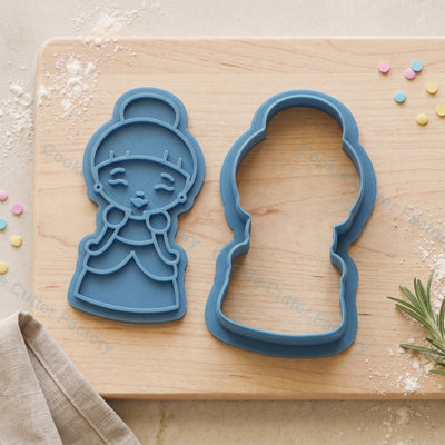 Cinderella Princess Cookie Cutter and Embosser Stamp - Fairy Tale Party Cookies