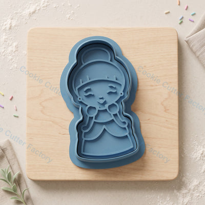 Cinderella Princess Cookie Cutter and Embosser Stamp - Fairy Tale Party Cookies