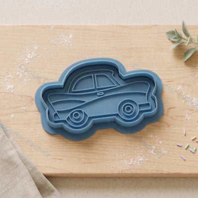 Classic Car Cookie Cutter and Embosser Stamp - Retro Vehicle & Father's Day Cookies