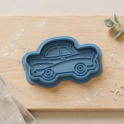 Classic Car Cookie Cutter and Embosser Stamp - Retro Vehicle & Father's Day Cookies