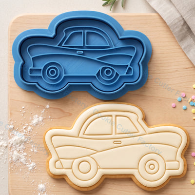 Classic Car Cookie Cutter and Embosser Stamp - Retro Vehicle & Father's Day Cookies