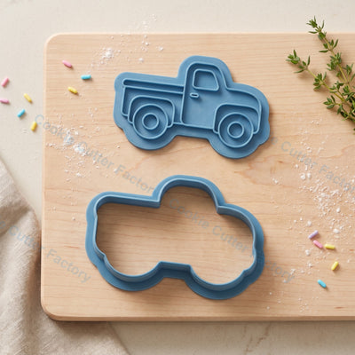 Classic Ute Cookie Cutter and Embosser Stamp - Pickup Truck Party Cookies
