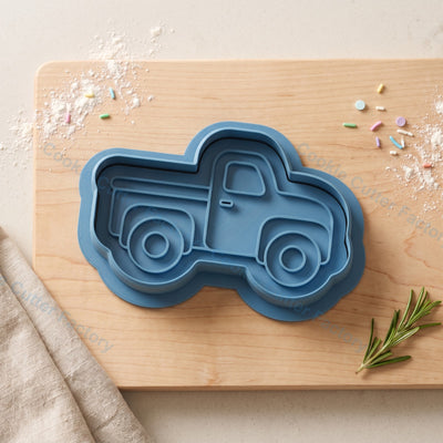 Classic Ute Cookie Cutter and Embosser Stamp - Pickup Truck Party Cookies