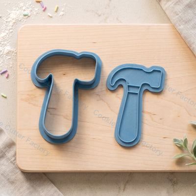 Claw Hammer Cookie Cutter and Embosser Stamp - DIY Tradesman Party Cookies