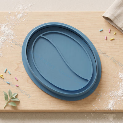 Coffee Bean Cookie Cutter and Embosser Stamp - Cafe Theme Cookies